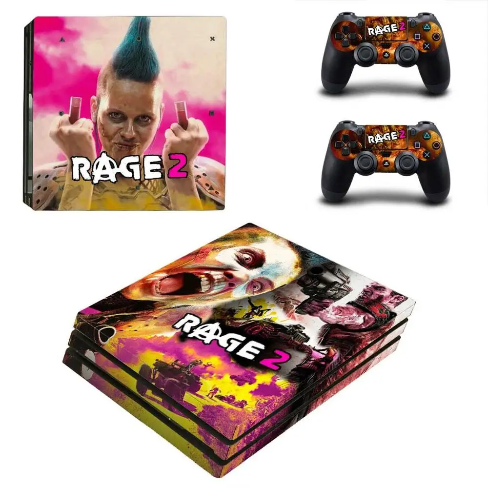 PS4 Pro стикер s PS 4 Play станция 4 Pro виниловая кожа Rage 2 наклейки Pegatinas для playstation 4 Pro консоль и контроллер