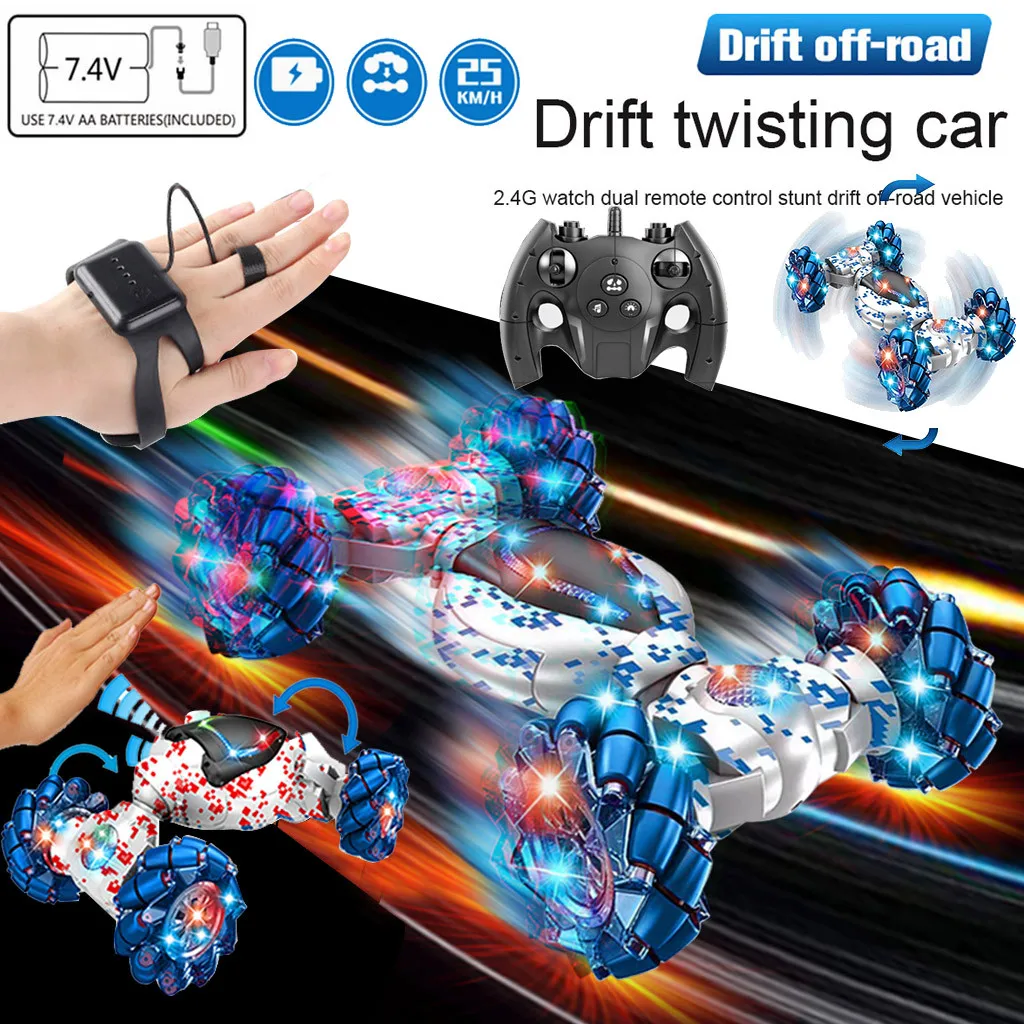 Трюк RC автомобиль 2 4G датчик жестов скручивание автомобиля игрушка для вождения