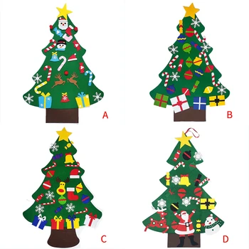 

Creative DIY Felt artificial Christmas Tree New Year Gifts Kids Toys natal xmas tree decorations navidad decor For home 2020