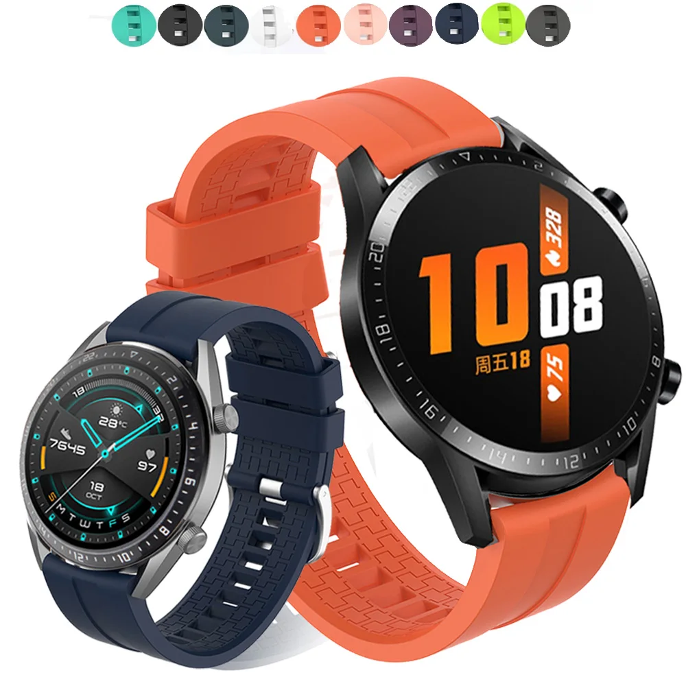 Для Huawei Watch GT 2 GT2 46 мм Смарт часы силиконовые спортивные браслет 22 ремешок для