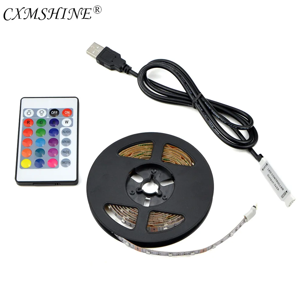 Светодиодная лента гибкая светящаяся 2835SMD для подсветки ТВ 5 В пост. тока 1/2/3/4/5