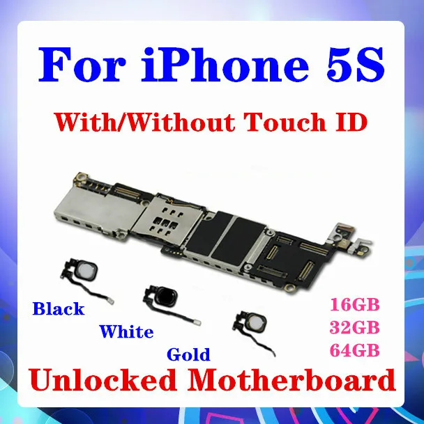 Для iPhone 5S материнская плата ID Remov с/без touch id полная функция для мобильного с OS