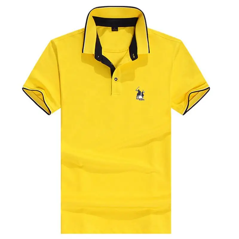 Хорошее качество летние мужские рубашки поло с коротким рукавом повседневные мужские поло с отворотом от бренда big horse модные тонкие мужские топы