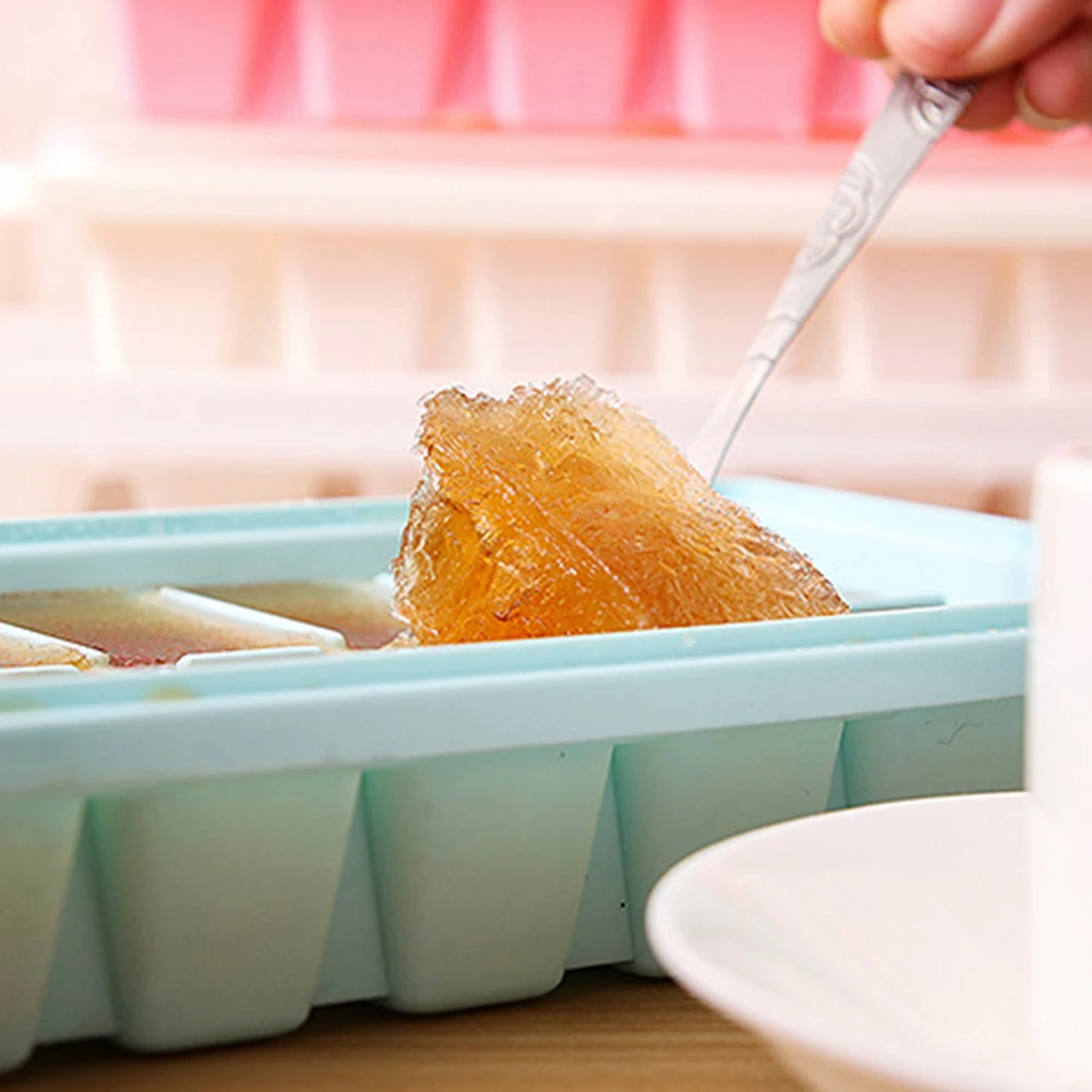 16 Cavity Ice Cube Tray PP Freezer Tool Home Mold Lid Cover Separate Easy Release Kitchen DIY Dustproof Summer Non Stick
