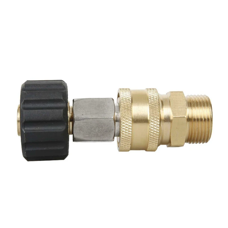 

1set Pressure Washer Adapter Set 3/8 Inch Quick Connect Kit Metric M22 15mm 5000 PSI Couplers Swivel Quick Connect Kit