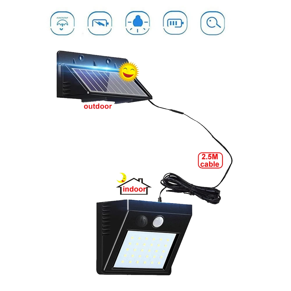 

1/4pcs Solar Outdoor Garden Street light PIR Motion Sensor Wall Lamp 30 Leds Solar Panel Power Lamp Waterproof Patio Path Night