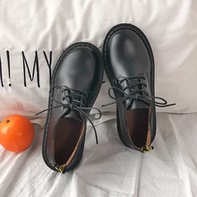 QWEDF/Студенческая обувь в стиле Лолиты; обувь для школьниц; форменная обувь с круглым носком; Туфли Mary Jane из искусственной кожи с бантом; N1-21