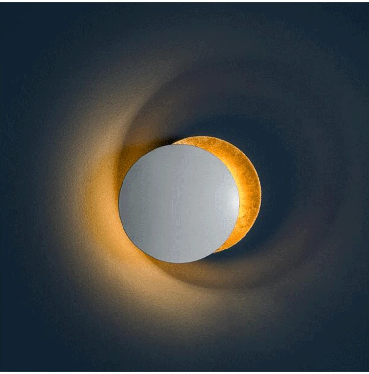 Итальянский дизайнерский лунный настенный светильник солнечное затмение настенный светильник скандинавский коридор прикроватный лунный Затмение настенный светильник настенное освещение