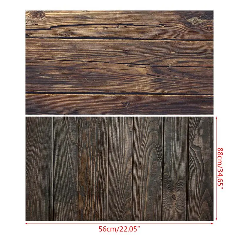 56x88cm Double Sides Wood Grain Cement Wall Vintage Photography Background Backdrop Paper Board Prop For Food 72XF