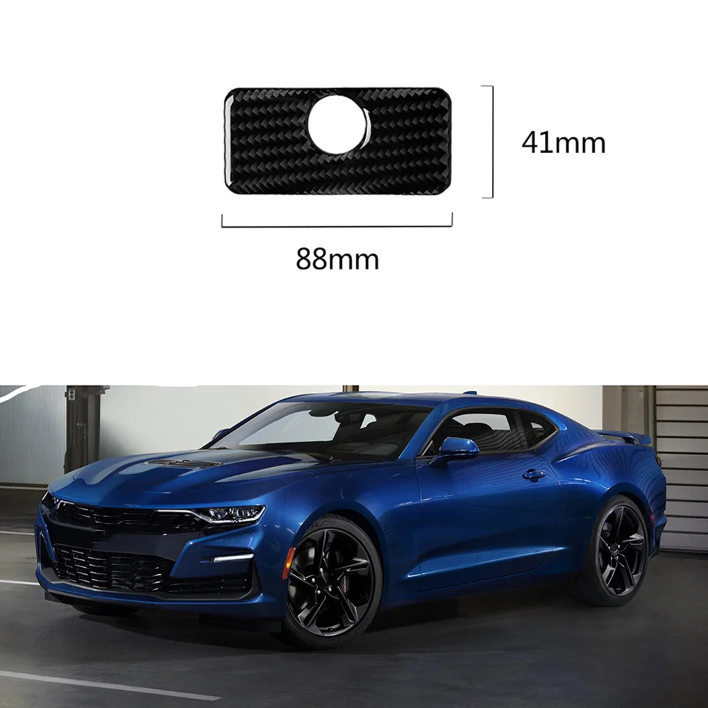 Замена Для Camaro- автомобильный бардачок ручка крышка из углеродного волокна отделка Наклейка Декор
