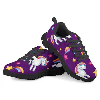 

HYCOOL Man Sneakers Stars Unicorn Print Teenage Boys Fashion Casual Footwear Gym Sports Shoes Flat Breathable Air Mesh Footwear