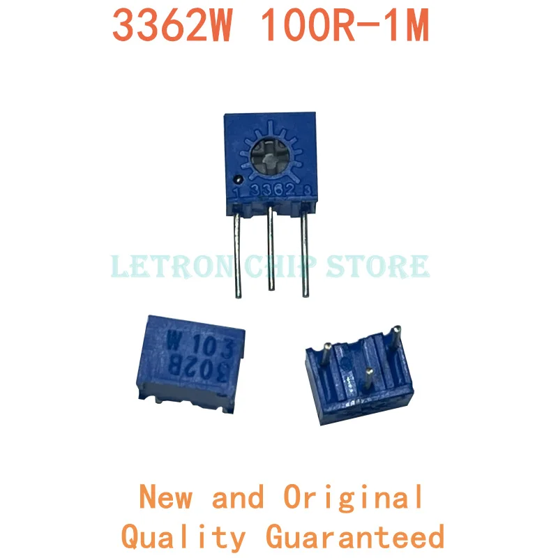 10pcs 3362w Adjustable Precision Potentiometer 100 200 500 R Ohm 1k 2k 5k 10k 20k 50k 100k 200k