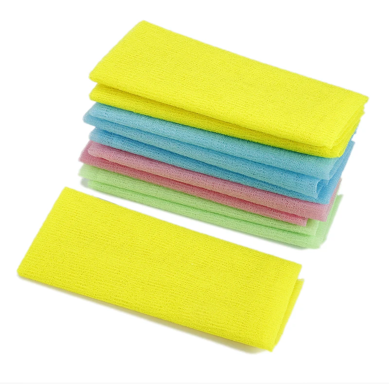 Serviette de bain en Nylon, serviette Abrasive, beauté de la peau, tissu exfoliant, lavage du corps japonais, polissage de la peau