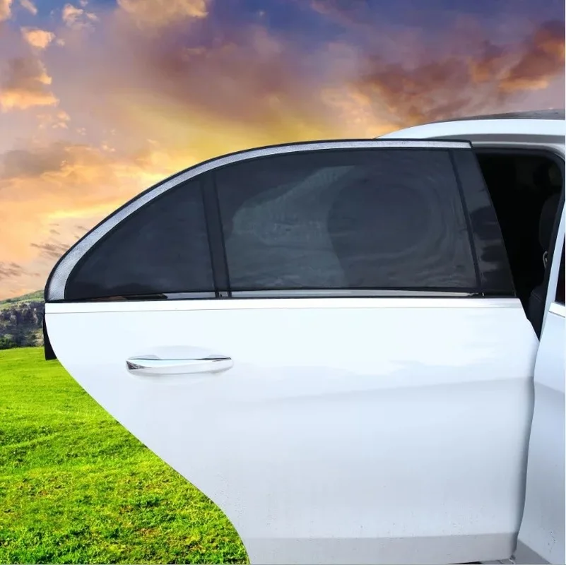 2 stücke Auto Fenster Bildschirm Tür abdeckungen vorne Rückseite Fenster  Sonnenschein Abdeckung Schatten Mesh Auto Moskito netz für Baby Kind  Camping - AliExpress