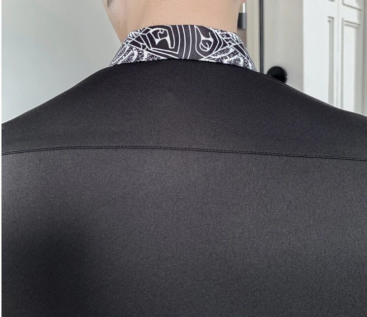 New Arrival Striped Men Shirt Long Sleeve Mens Casual Shirts Patchwork Color Men Clothes