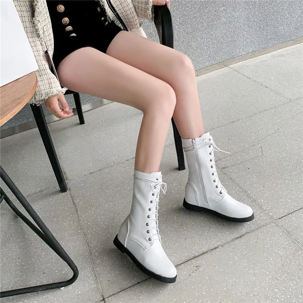 dropship big size 43 autumn winter leisure Woman Shoes boots Women Shoes Shoelaces Boots Martin female