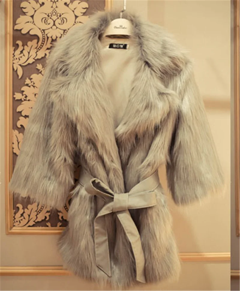 Шуба женская зимняя теплый кардиган с шубой жилет белого размера плюс длинная куртка из искусственного меха женское корейское пушистое пальто Тедди