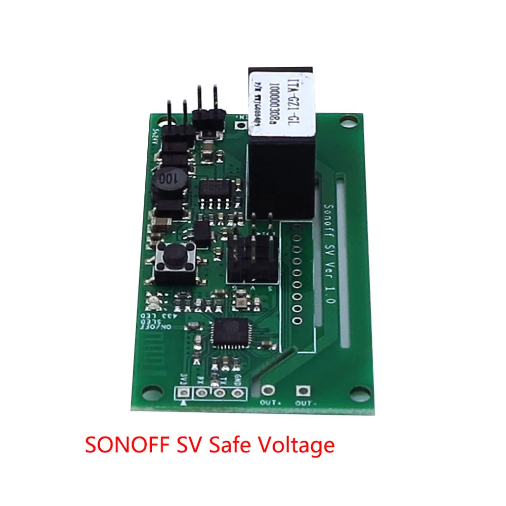 Интеллектуальный выключатель света SONOFF SV безопасный Напряжение Беспроводной модуль автоматического включения света Поддержка вторичного развития 5V 12V для IOS Android умный дом