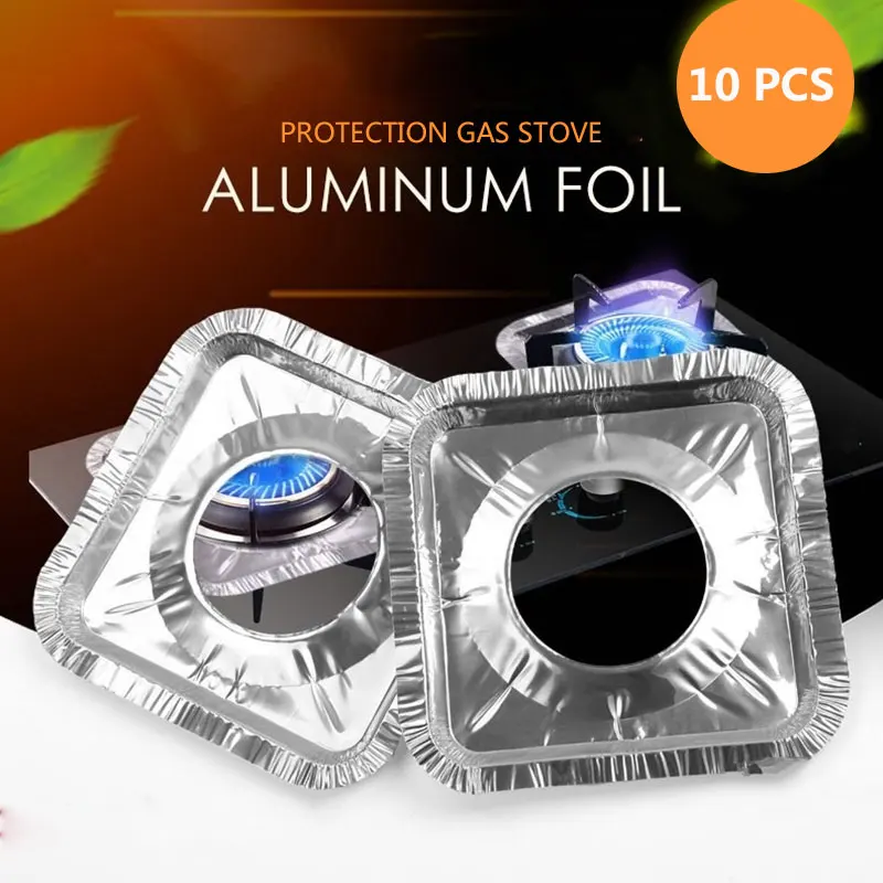 

Aluminum Foil 10pcs/Set Cooker Anti Oil Cover Durable Pan Gas Stove Protectors Economic Kitchen Oil Splash Guard Scald Proof