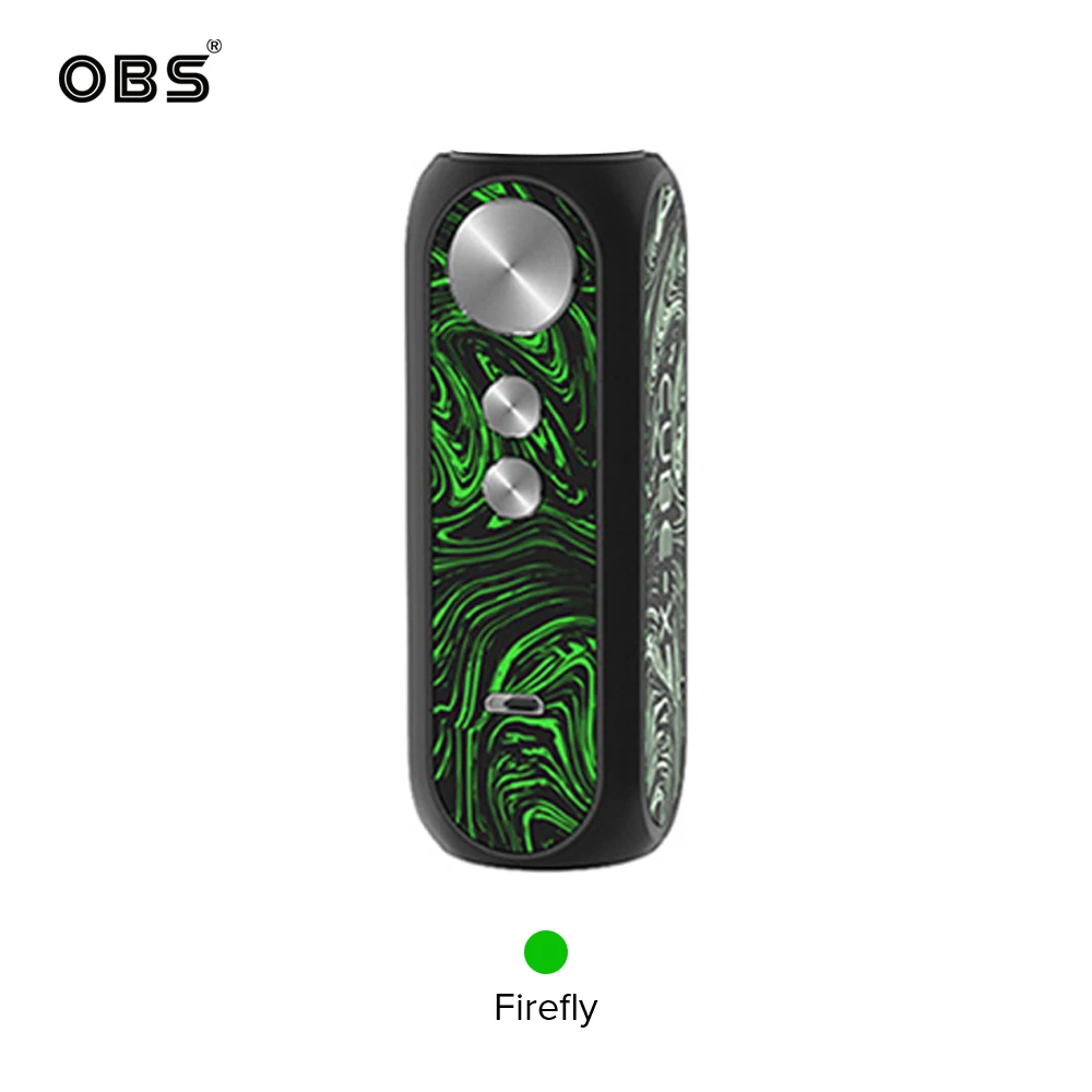 OBS Cube X Mod Питание от одной батареи 18650 80 Вт Vape мод электронная сигарета коробка Vape Obs куб мод - Цвет: Firefly