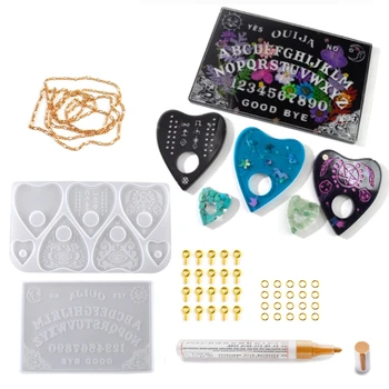 

2 Pack Gothic Ouija- Board and Planchette Resin Molds Ouija- Board Game Silicone Epoxy Resin Casting Molds Art Crafts