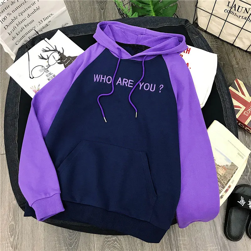 

Thicker Plus Velvet Hooded Women Hoody Winter Autumn 2019 Letter Printed Women's Hoodies Streetwear Long Sleeve Female Pullover