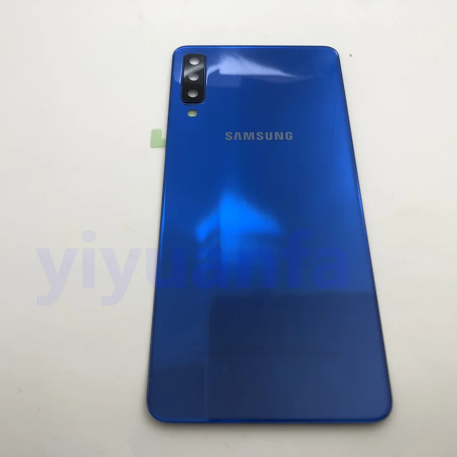 Аккумулятор задняя крышка стеклянная дверь Корпус Замена+ задняя камера стеклянная рамка объектива для Samsung Galaxy A7 A750 A750F