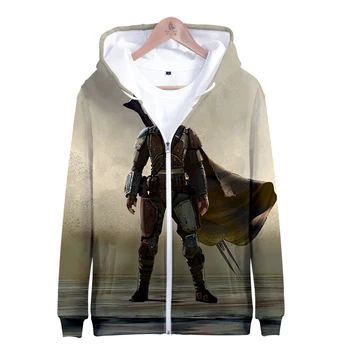 

2019 hot sale Mandalorian Zipper hoodies 3D Hoodie Sweatshirt Harajuku Mandalorian Hoodies men Plus Size for men streetwear