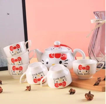 Керамический чайный набор кружка кофейная чашка котенок портативный чайник