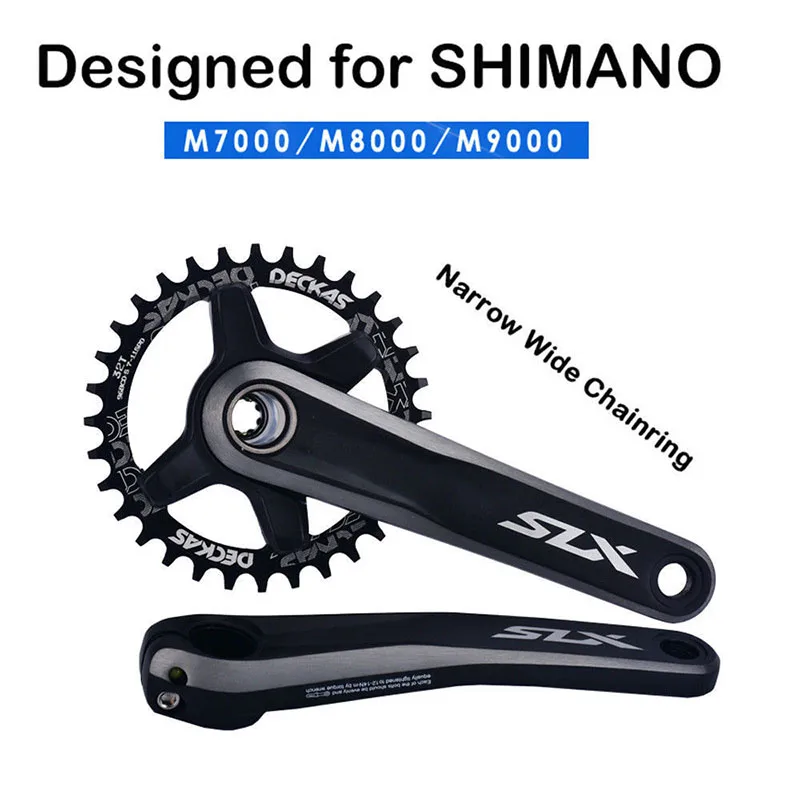 DECKAS Chainring 96BCD-S Narrow Wide MTB Chain Ring MTB Road Bicycle RoundOval Chainwheel 32-38T Fit SHIMANO XTR,XT,SLX (3)