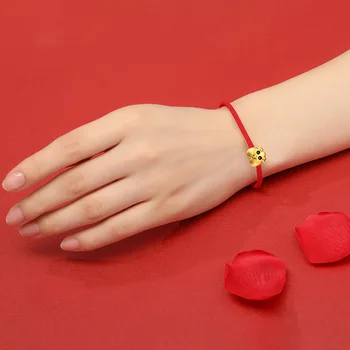 

La Monada S925 Sterling Silver Chinese Zodiac Charm Classic Red Rope Bead Bracelets Red Thread Line String Bracelets For Women