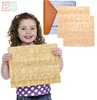 Montessori Language Toy Wooden English Alphabet And 0-9 Numbers Geometric Cognitive Writing Board Children Early Educational Toy 1