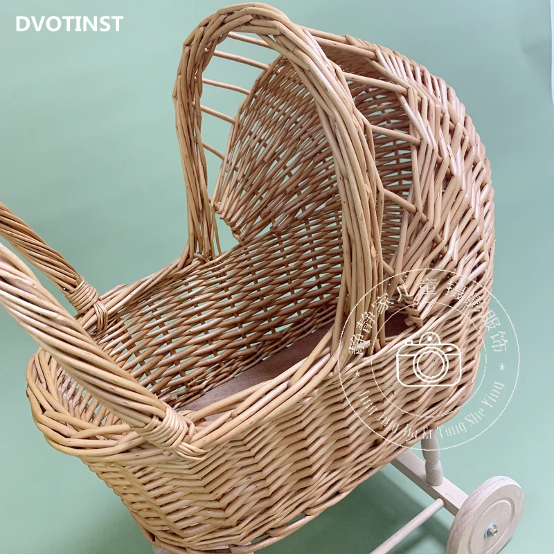 Dvotinst новорожденный реквизит для детской Ретро ротанговой коляски для фотосъемки аксессуары для студийной фотосессии реквизит для фотосессии