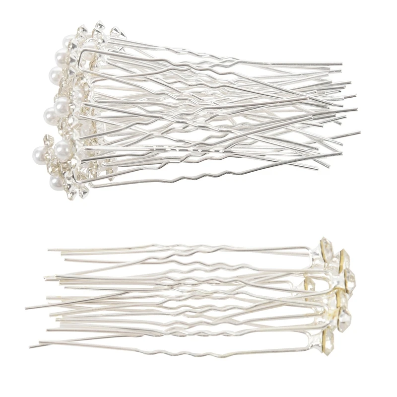 10 шт. Свадебные Цветочные заколки для волос с кристаллами подружки невесты (цвет)