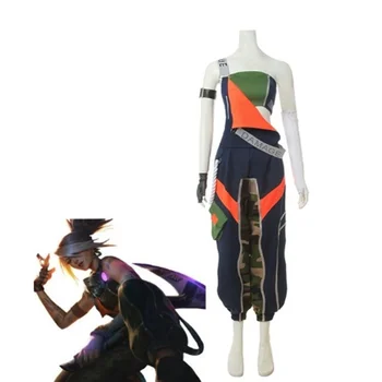 

Game LOL True Damage Akali Cosplay Costume Women Jumpsuit Overall Pants Playsuits Strap Trousers Tube Top