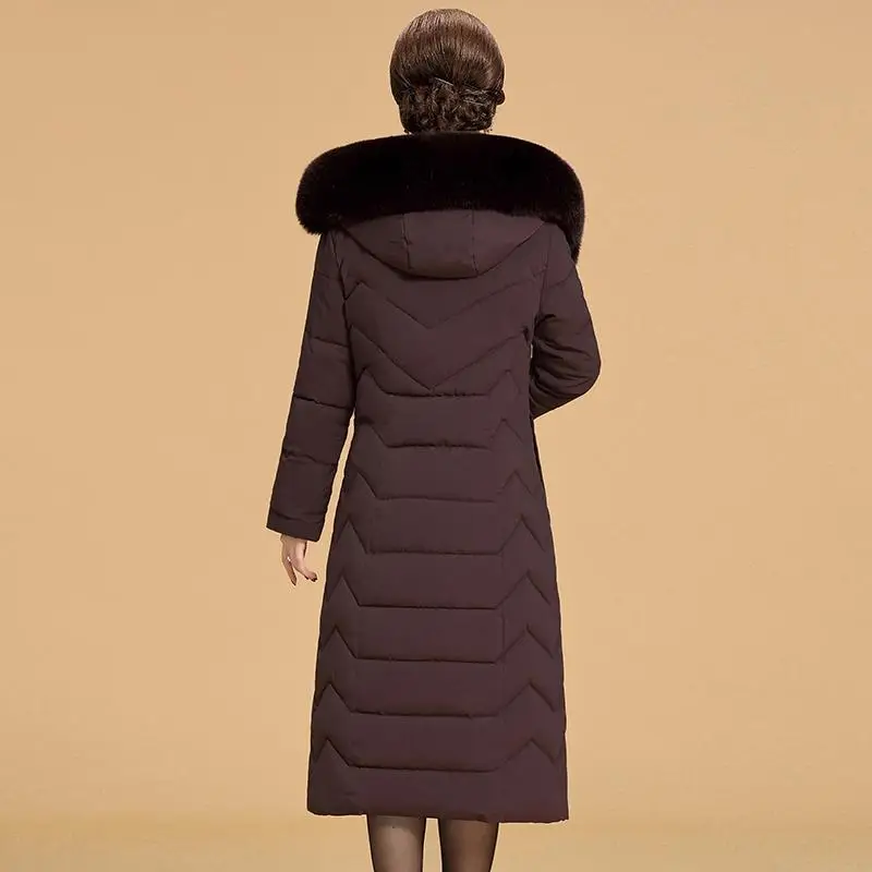 Warm Winter parka Jacket Women Plus Size 5XL 6XL Womens Long Parkas Hooded Fur Collar Slim Down Cotton Jacket Winter Coats