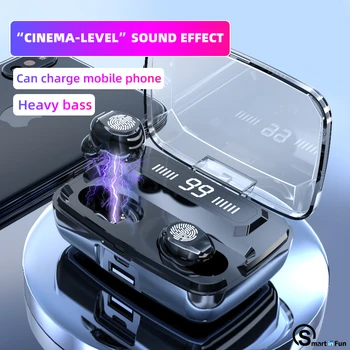 

For iOS Android HD Stereo Wireless Bluetooth 5.0 Earphone Sports Waterproof Headset With Charge Case