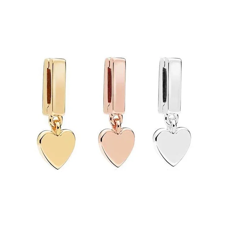 

Heart Shape 925 Sterling Silver Pendants Bracelets Bangles Beads Pendants DIY Jewelry Gifts