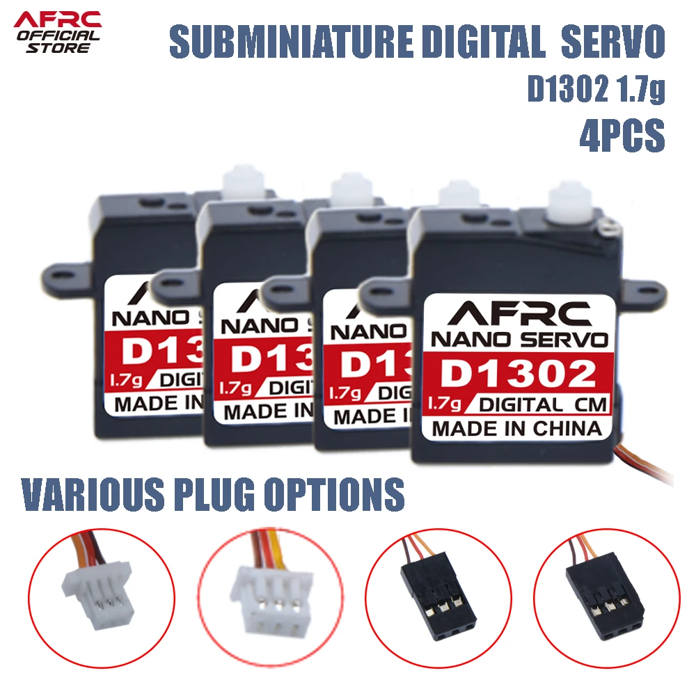 Afrcd1302 1.7g 4pcs Super Micro Digital Servo Jst Or Jr Connector For