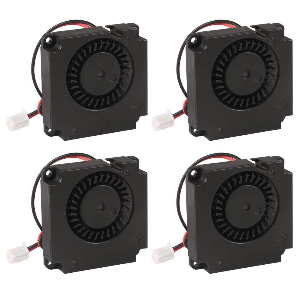 

4 PCS 3D Printer Cooling Fan, 40mm x 40mm x 10mm Oil Bearing Turbo Cooling Fan with 2 Pin Terminal