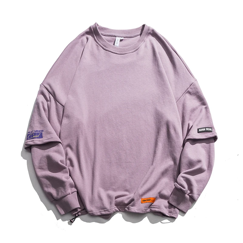 2019 Men's Spring New Casual Letter Printing Long-sleeved Round Neck Hoodies Loose Temperament Tide Cotton Harajuku