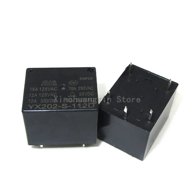 YX202-S-112D 112DM 112DMF 4PIN/5PN 15A 12VDC Power rice cooker kettle general relay Form-A/Form-C power relay 2 pieces