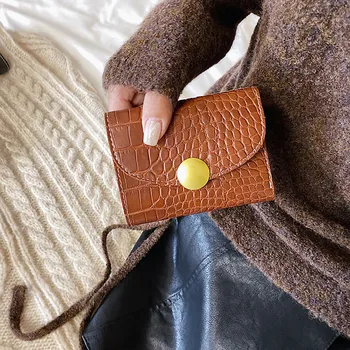 

Soild Women Fashion Multi-Card Holder Wallet Crocodile Pattern Hasp Card Package Leather Snake pattern Female Short Coin Purse