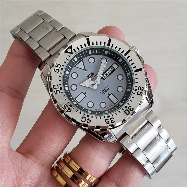 Reloj deportivo de lujo para hombre, cronógrafo de cuarzo, de acero completo, estilo militar, resistente al agua, Masculino