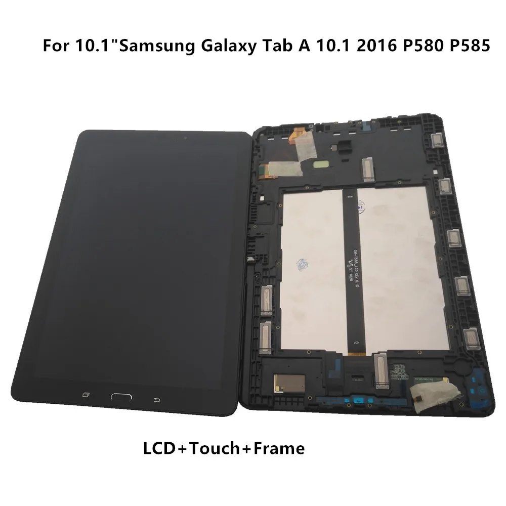 ЖК-дисплей с дигитайзером сенсорного экрана для Samsung Galaxy Tab A 10 1 P580 P585 сборный