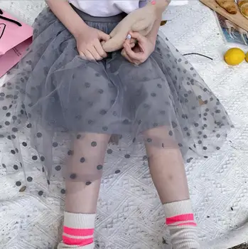 

2020 Wholesale New Girls Dots Skirt Fashion Cotton Voile Summer Girls Skirts 2-7t QA788