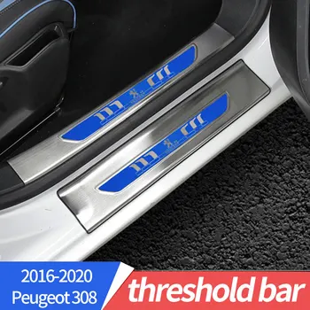 

Threshold Bar Car Welcome Pedal Decorative Stainless Steel Sparkles Total Package Protection ForPeugeot 308 2016-2020