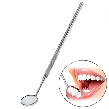 

Dental Mirror Inspection Mirror Makeup Mirror Teeth Cleaning Stainless Steel Dentist Professional Tools for Oral Health