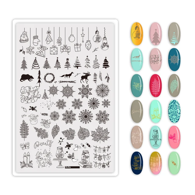 1PC**9.5X14.5cm Nail Art Stamping Plate 304 Stainless Steel Templates  Plates Image--Unique Design/Lace design nail Stamp Plate 69