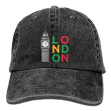 TSDFCBig Ben London унисекс бейсболка хлопковая джинсовая Регулируемая Кепка в стиле хип-хоп для мужчин и женщин